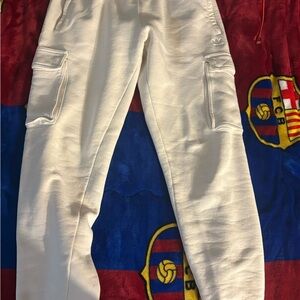 adidas White Cargo Sweatpants Joggers